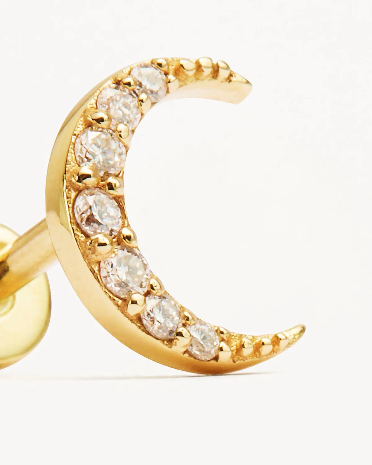 14k Solid Gold Evening Sky Diamond Cartilage Earring
