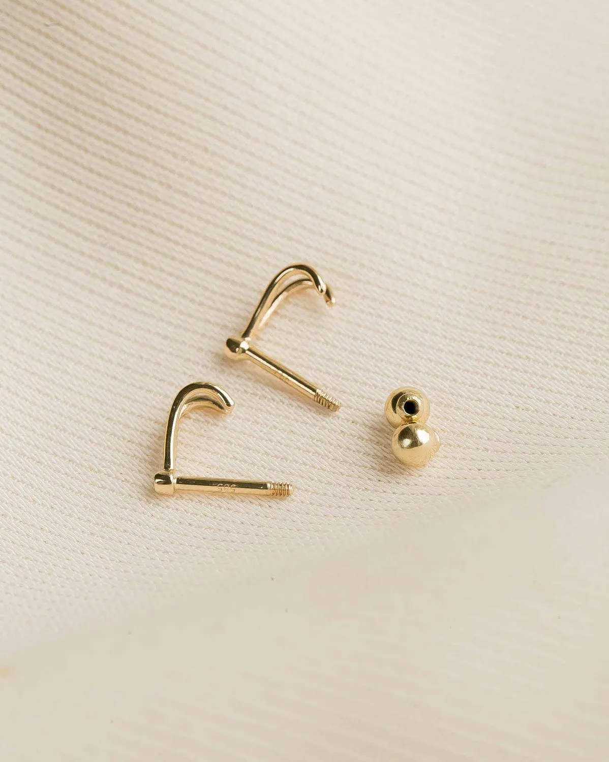 14K Solid Gold Faye Wishbone Single Stud